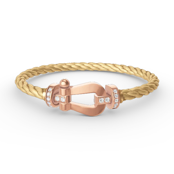 Regalia jewelryFORCE LARGE HORSESHOE HALF DIAMOND BRACELET ROSE GOLD