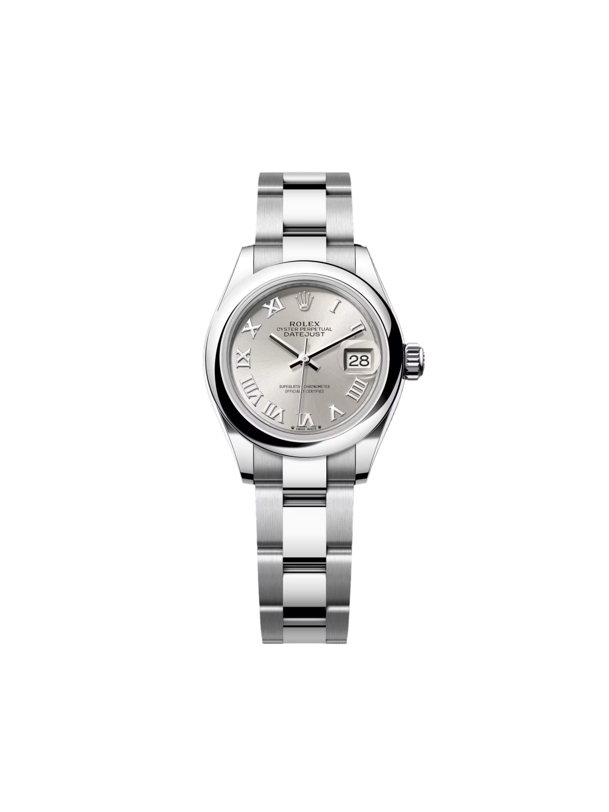 【Super Clone】ROLEX Lady-Datejust 28mm m279160 Oyster Perpetual Silver Dial Oyster Bracelet