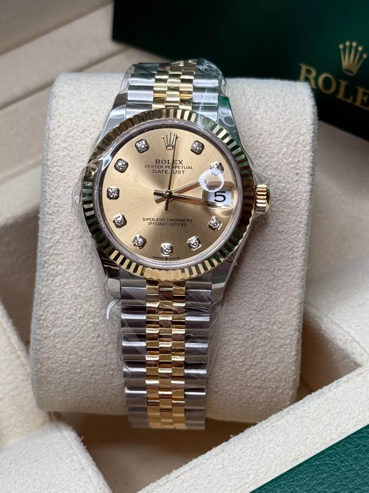 【Super Clone】ROLEX Datejust m278273-0025/0026 31mm Champagne Dial Stainless Steel and Yellow Gold Oyster Watch