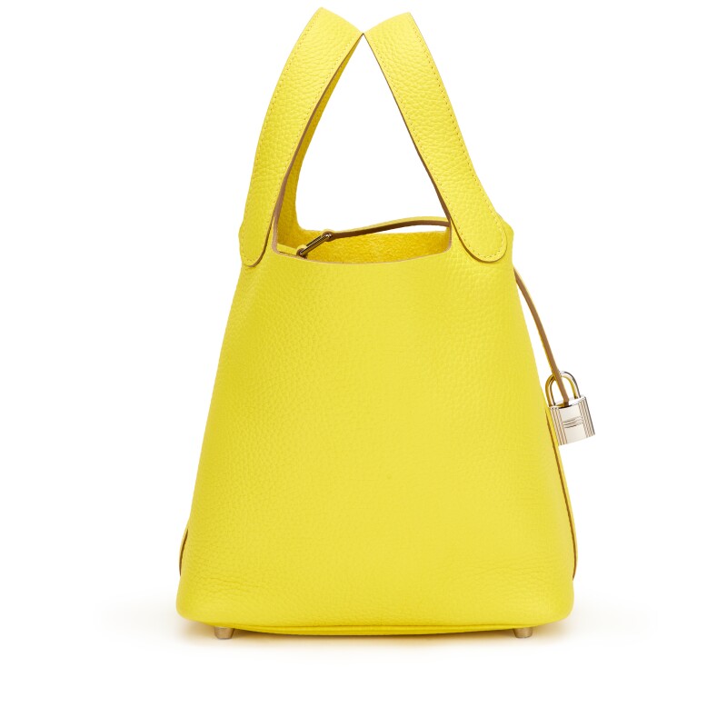 Hermès Lime Clemence Picotin Lock 18 Palladium Hardware