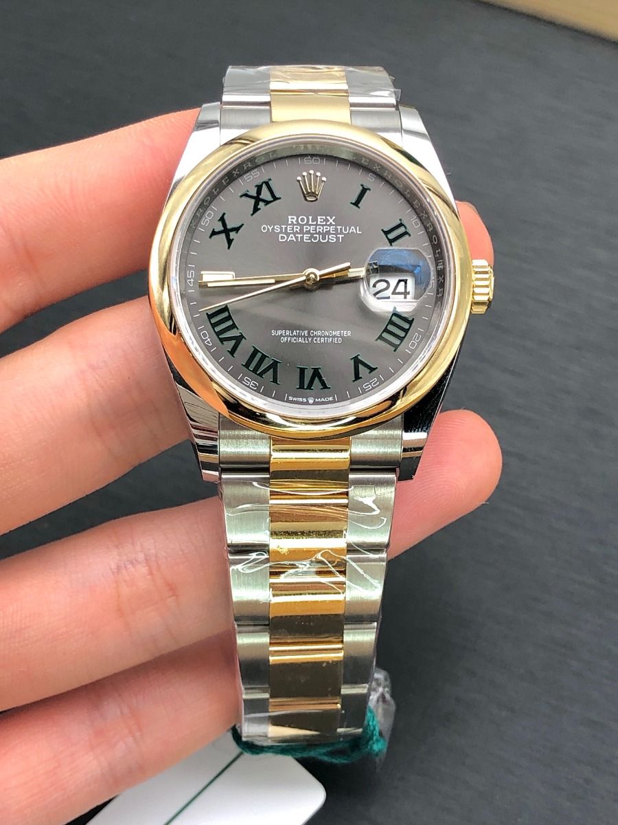 【Super Clone】ROLEX  Datejust 36mm 126203 Slate Dial 36mm Domed Bezel Oyster Bracelet