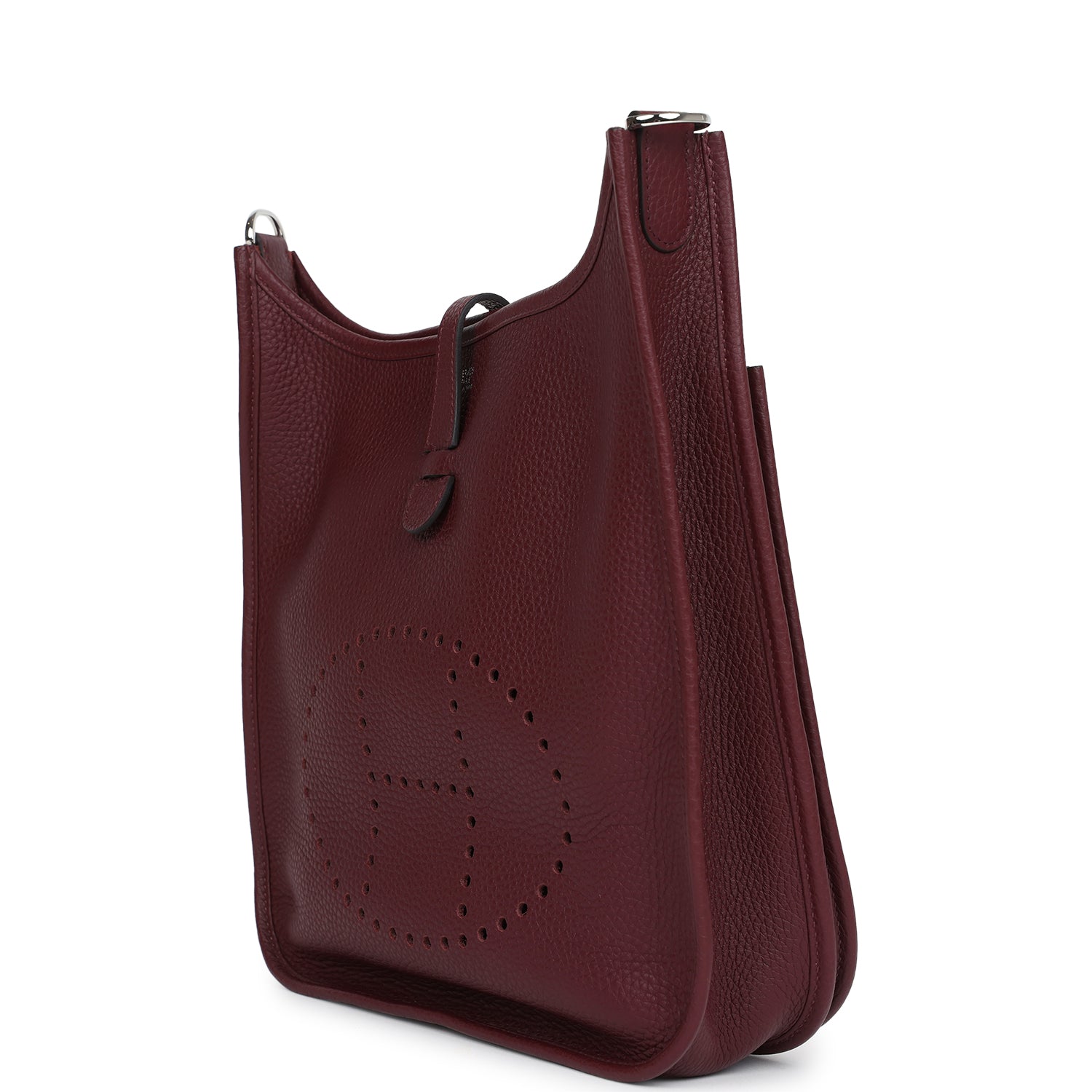 Hermès Evelyne III PM Bordeaux Clemence Palladium Hardware