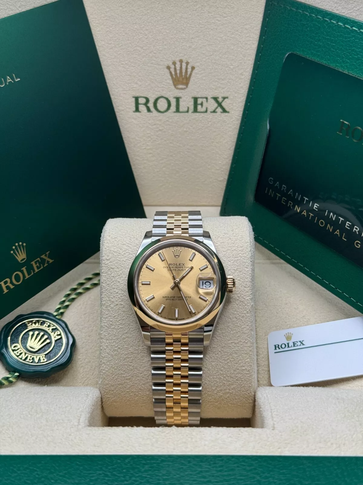 【Super Clone】ROLEX Datejust m278243-0013/0014  31mm Champagne Dial Yellow Rolesor Oyster Watch