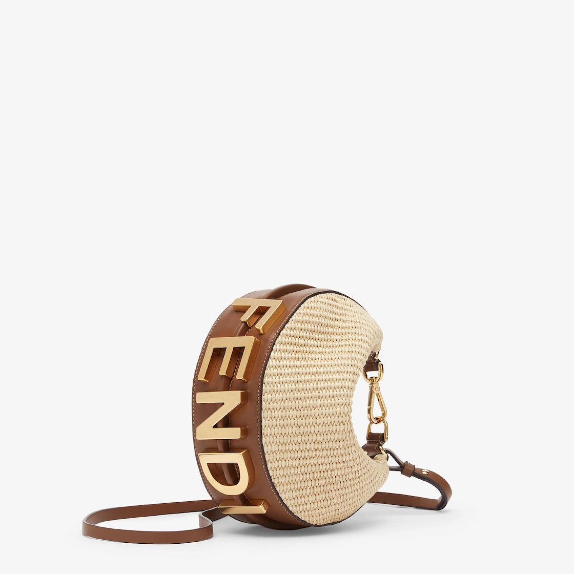 Fendigraphy Mini Beige Cotton Fibre Mini Bag