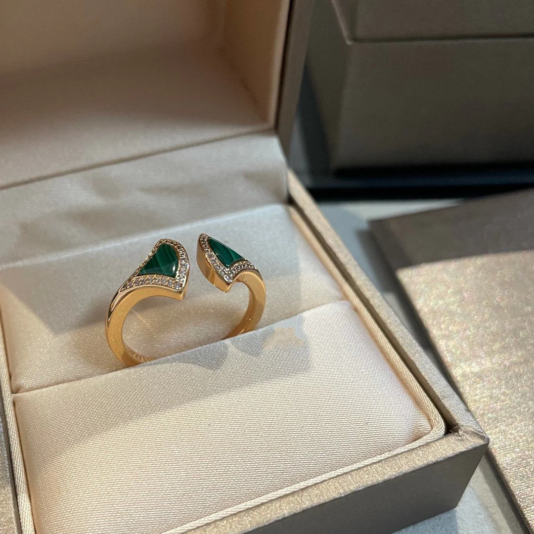 Regalia jewelryDREAM MALACHITE DIAMOND OPEN RING