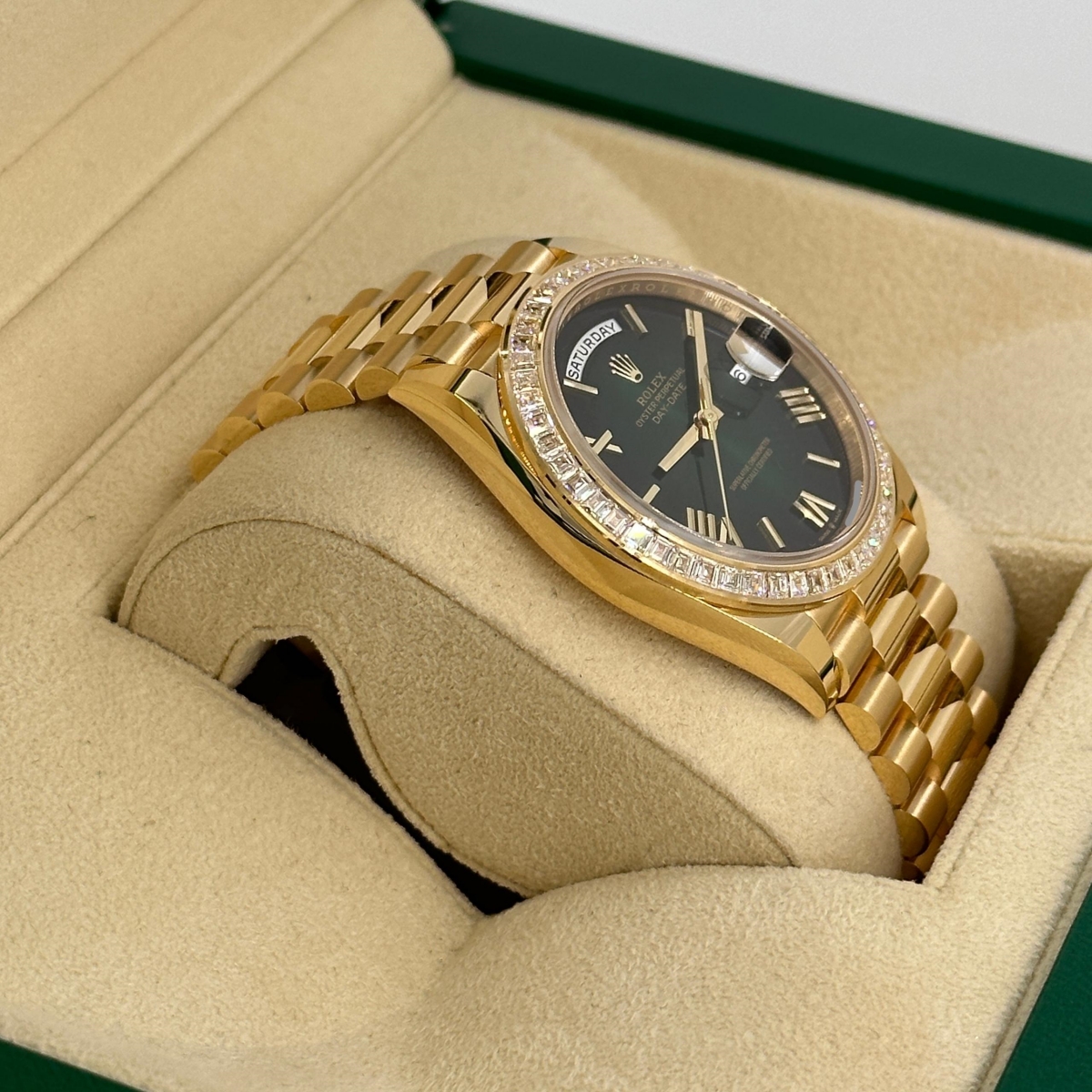 【Super Clone】RLX Day-Date 40mm 228398TBR-0042 Green Ombré Dial President Watch