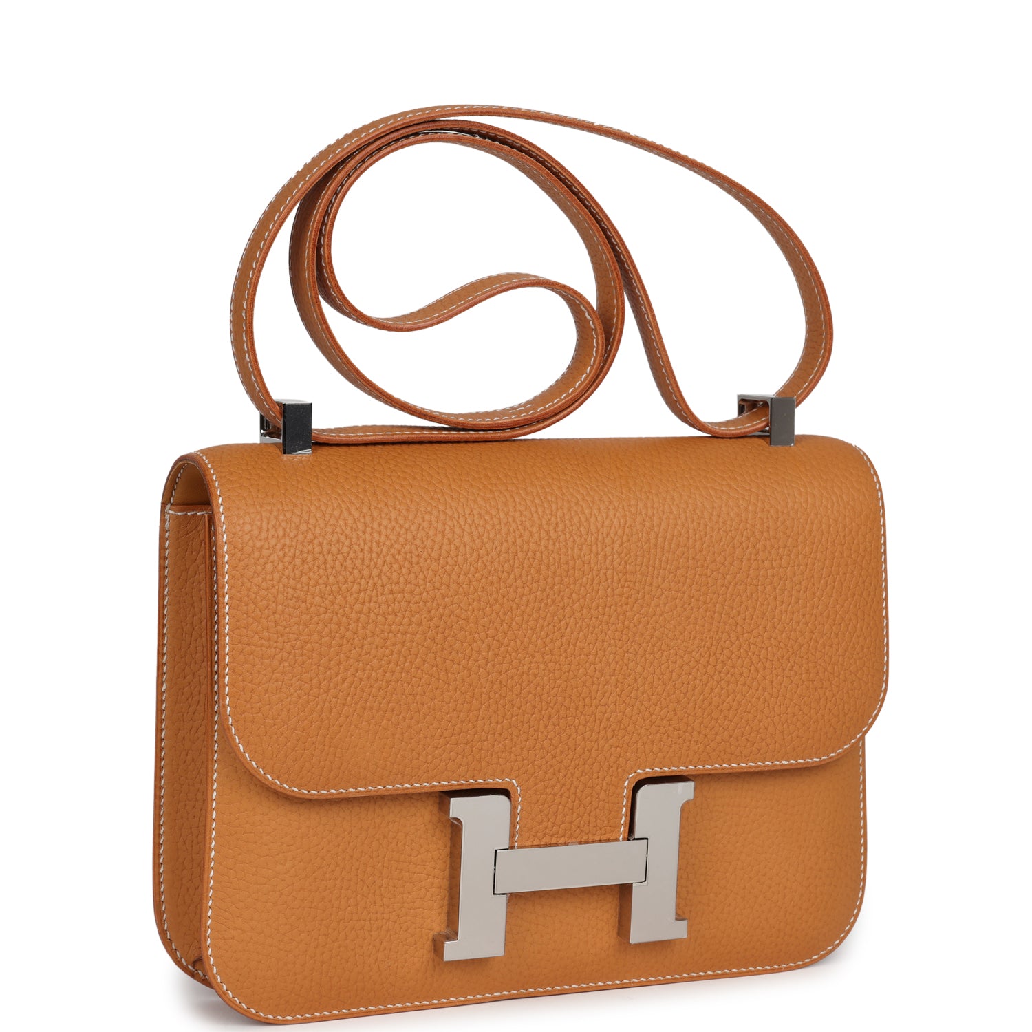 Hermès Constance 1-24 Naturel Sable Vache Naturel Graine Palladium Hardware