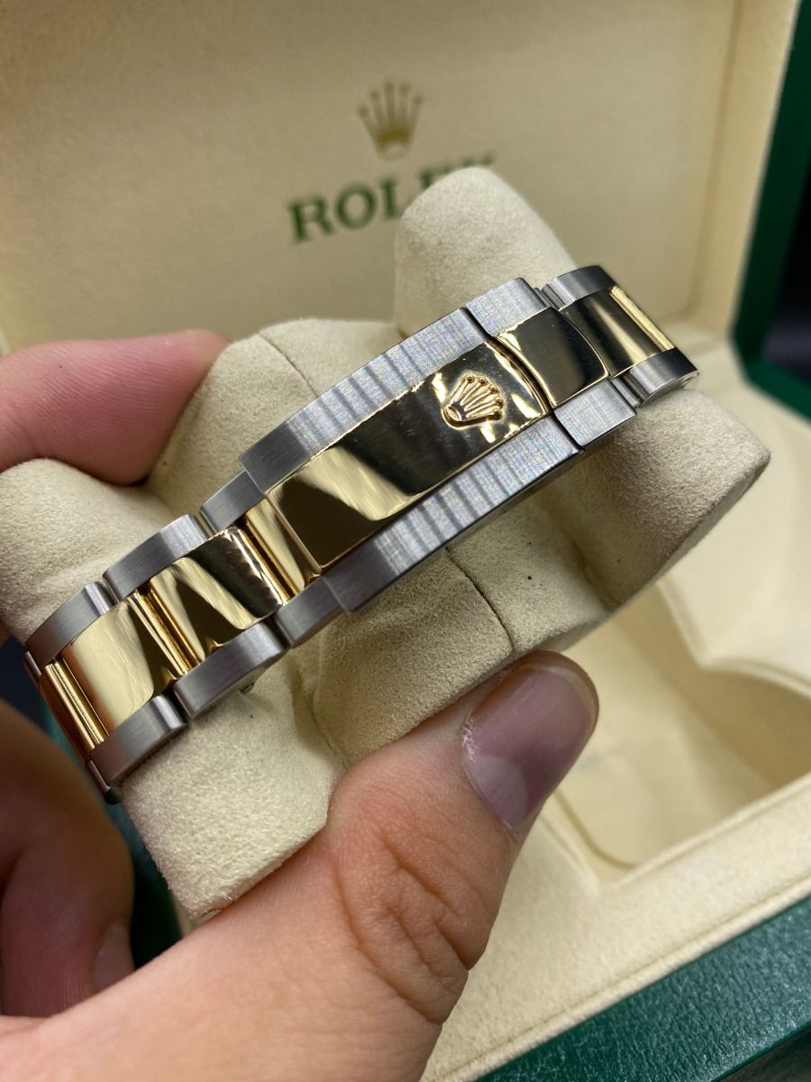 【Super Clone】ROLEX  Datejust 36mm 126203 Golden Palm Dial Domed Bezel Oyster Bracelet