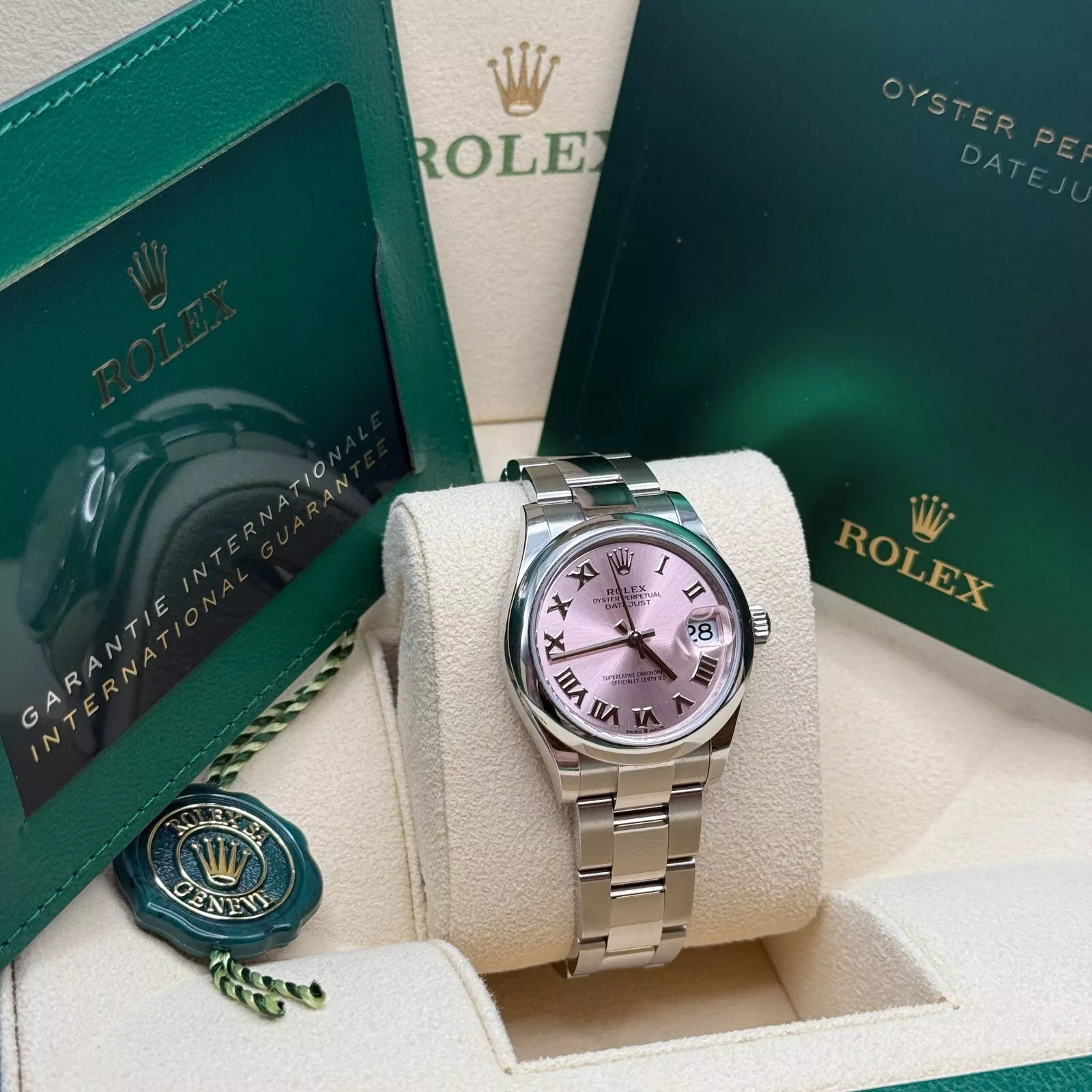 【Super Clone】ROLEX Datejust m278240-0013/0014 31mm Pink Roman Domed Bezel Oyster Oystersteel