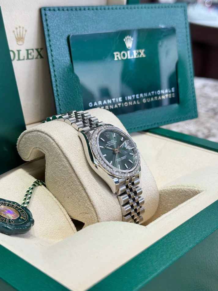 【Super Clone】ROLEX Datejust m278384RBR-0021/0022 Mint Green 31mm Dial Oyster Watch