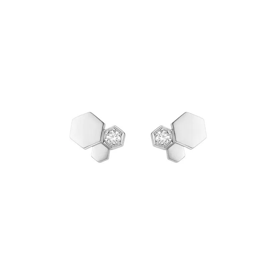 Regalia jewelryBEE LOVE SILVER DIAMOND EARRINGS