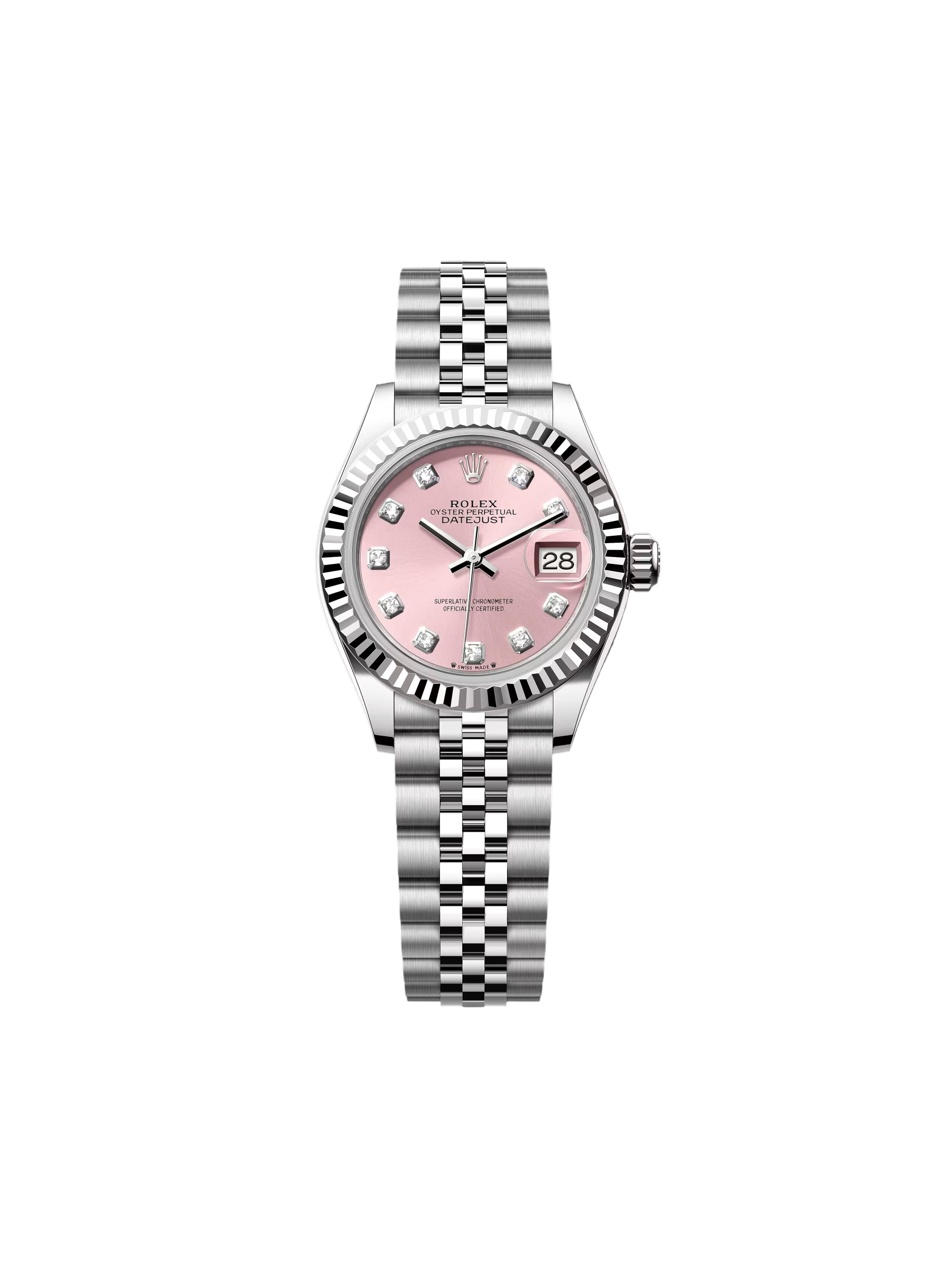 【Super Clone】ROLEX Lady-Datejust 28mm 279174 Pink Diamond Dial Oyster Bracelet