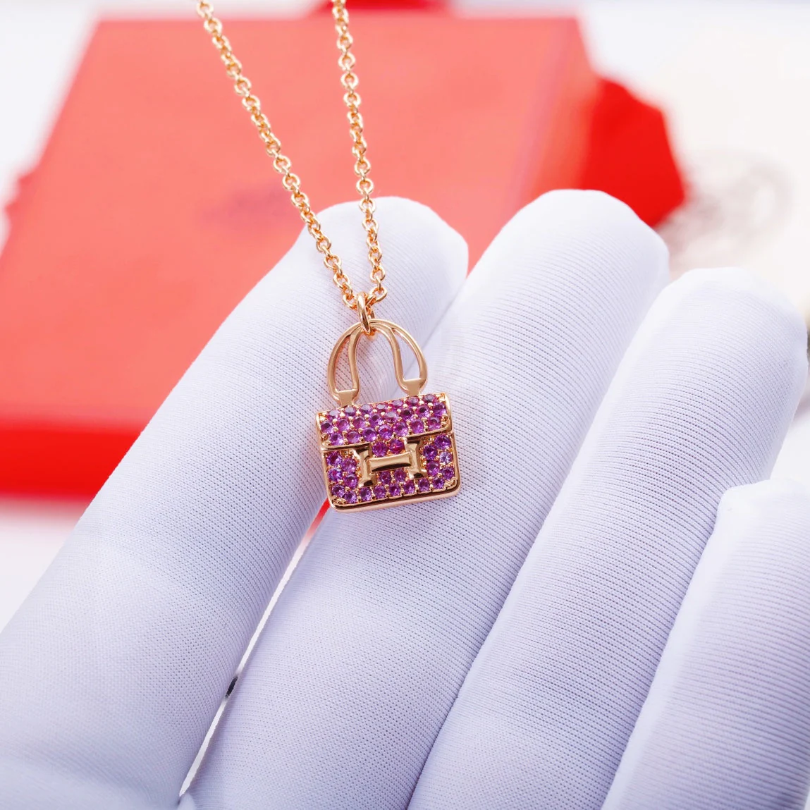 Regalia jewelryCONSTANCE PEDANT PURPLE DIAMOND NECKLACE