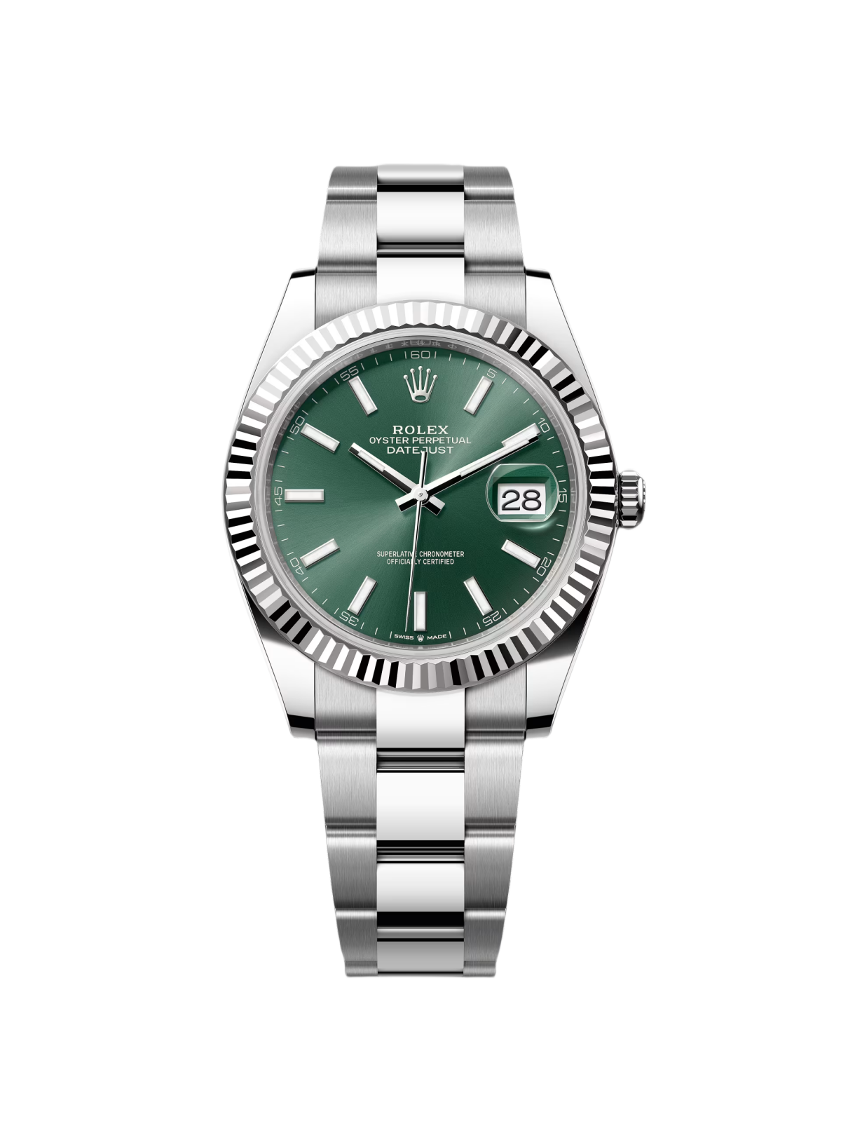 【Super Clone】ROLEX Datejust 41mm Mint Green Dial Jubilee Bracelet Watch - 126334