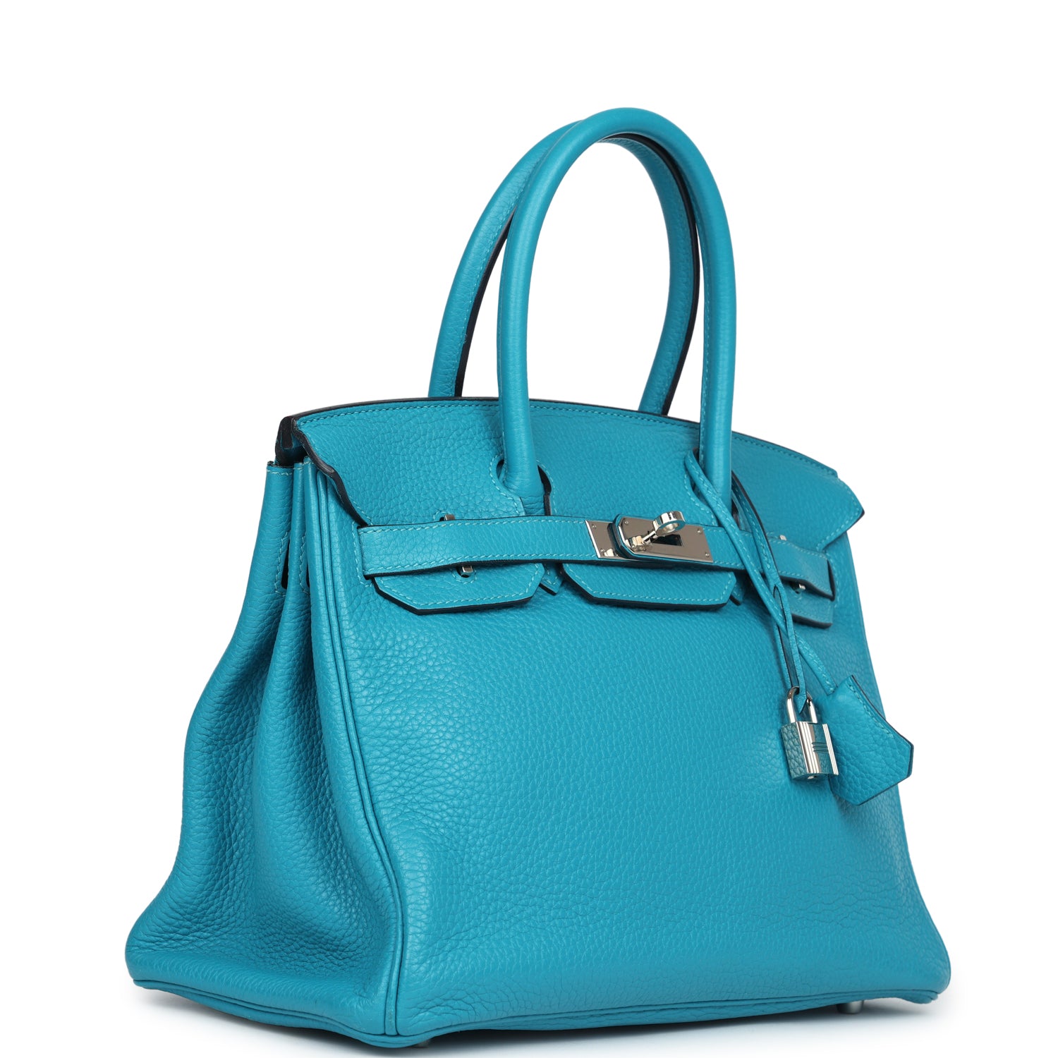 Hermès Birkin 30 Turquoise Clemence Palladium Hardware