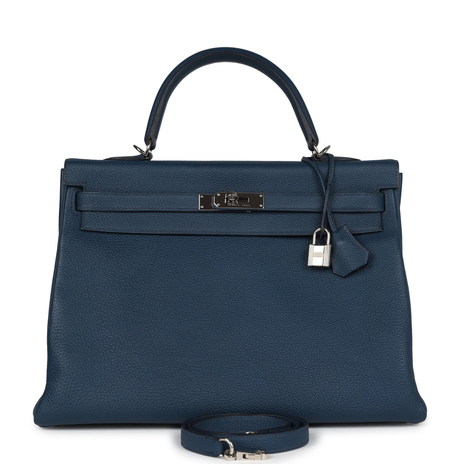 Hermès Kelly Retourne 35 Bleu De Prusse Togo Palladium Hardware