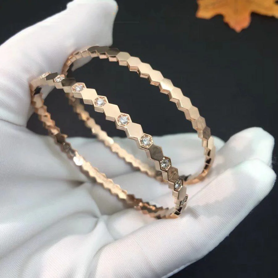 Regalia jewelryBEE LOVE PINK GOLD DIAMOND BRACELET