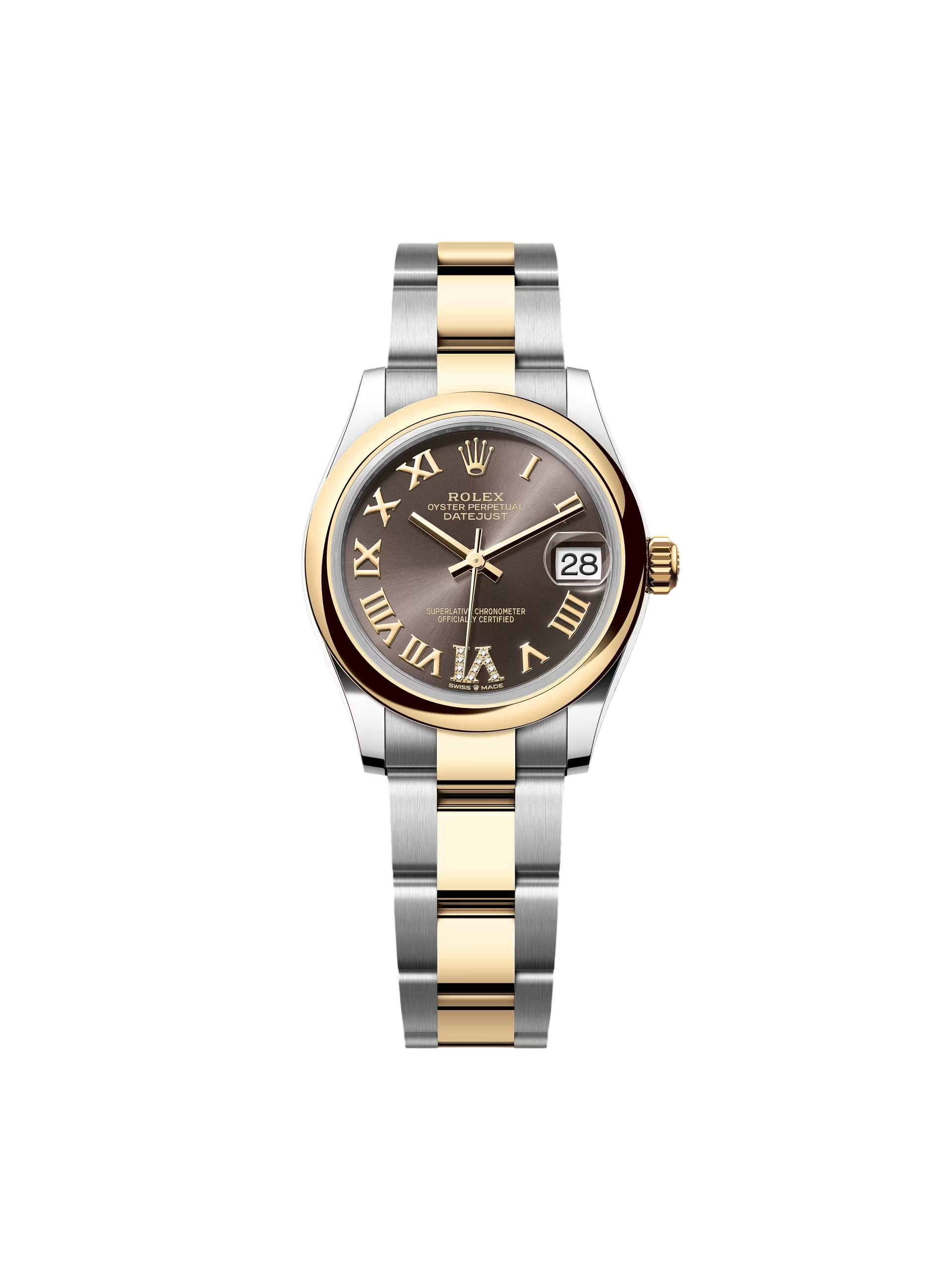 【Super Clone】ROLEX Datejust m278243-0013/0014  31mm Dark Grey Dial Yellow Rolesor Oyster Watch