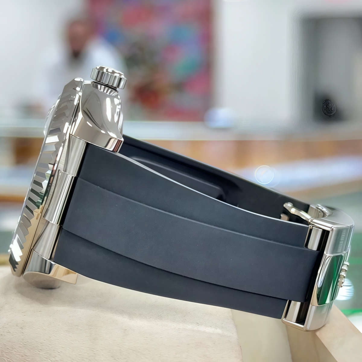 【Super Clone】ROLEX Sky-Dweller 42mm White Gold White Dial Oysterflex - 336239