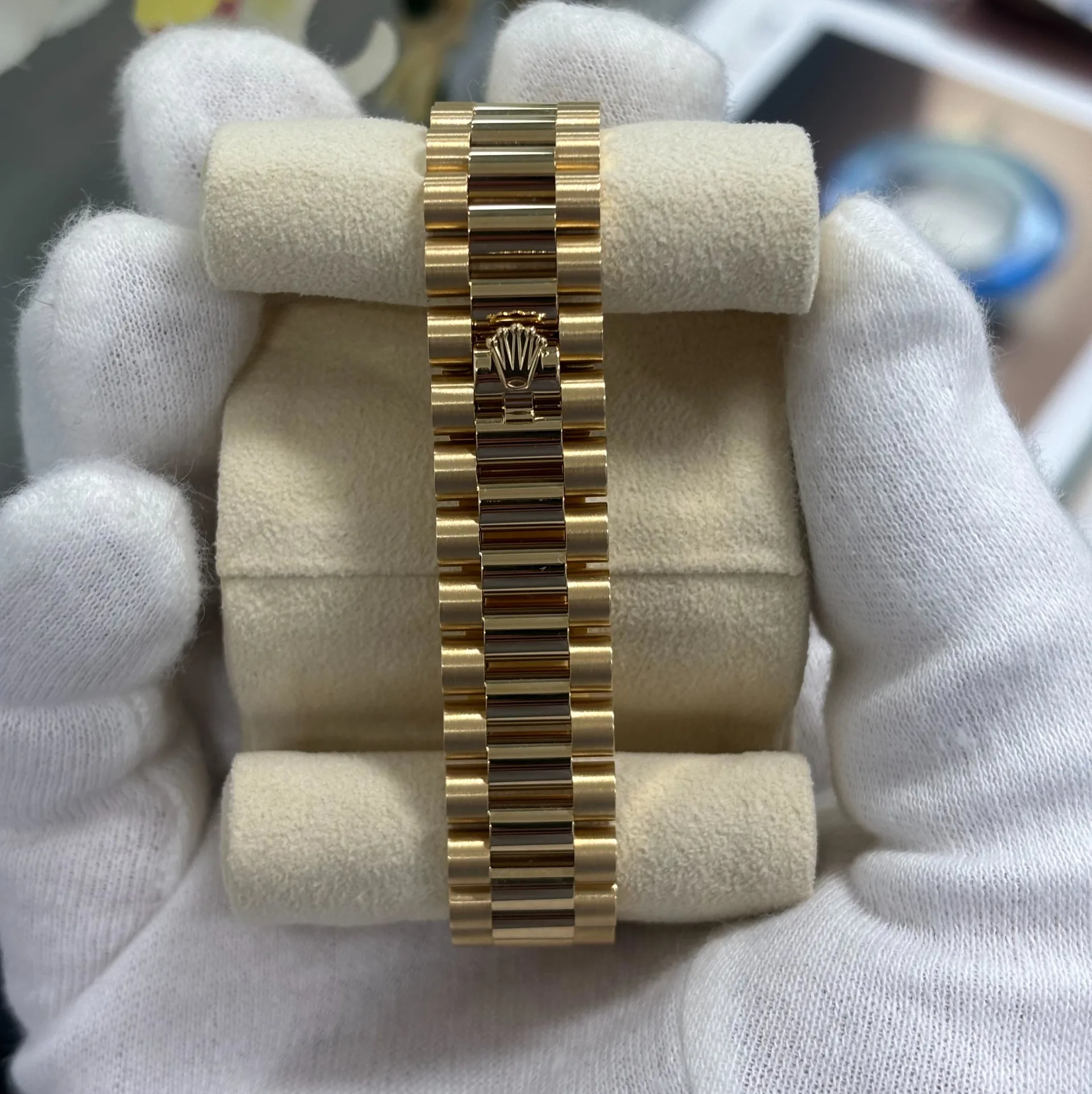 【Super Clone】ROLEX Datejust m278278-0011 Olive Green 31mm Dial President Bracelet Watch