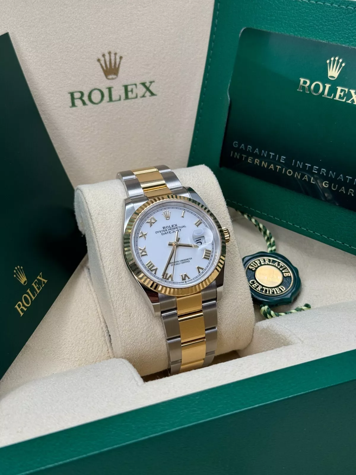 【Super Clone】ROLEX  Datejust 36mm 126233 White Dial Oyster Bracelet Watch