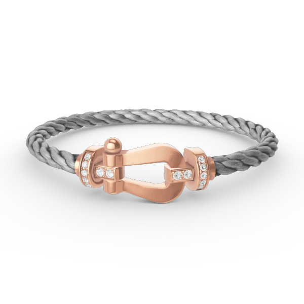 Regalia jewelryFORCE LARGE HORSESHOE HALF DIAMOND BRACELET ROSE GOLD