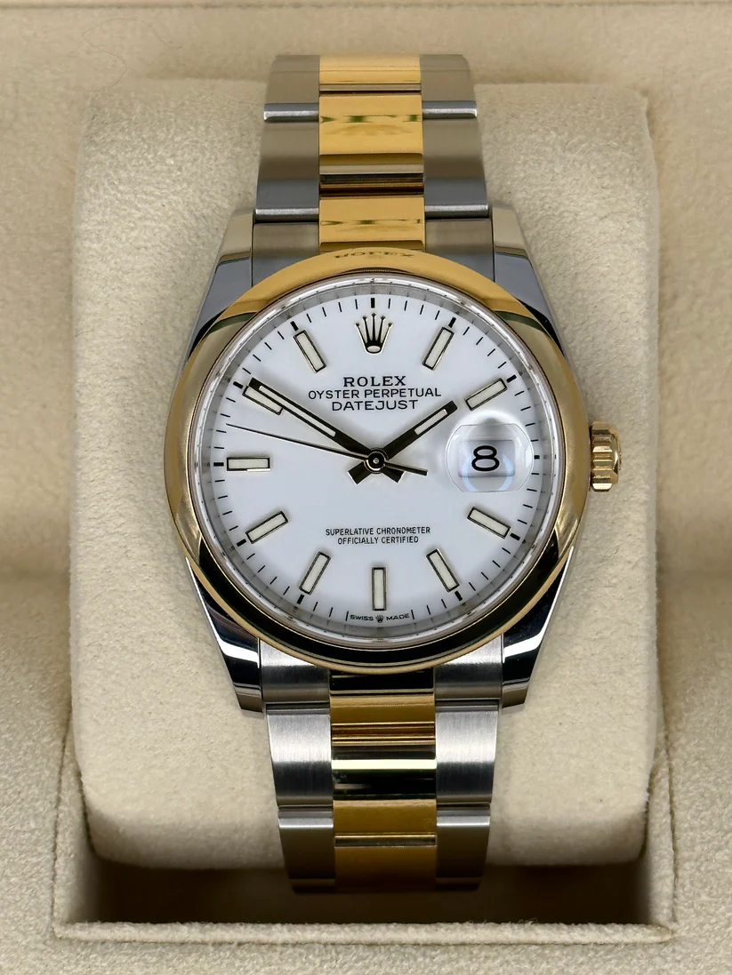 【Super Clone】ROLEX  Datejust 36mm 126203 White Dial Domed Bezel Jubilee Bracelet