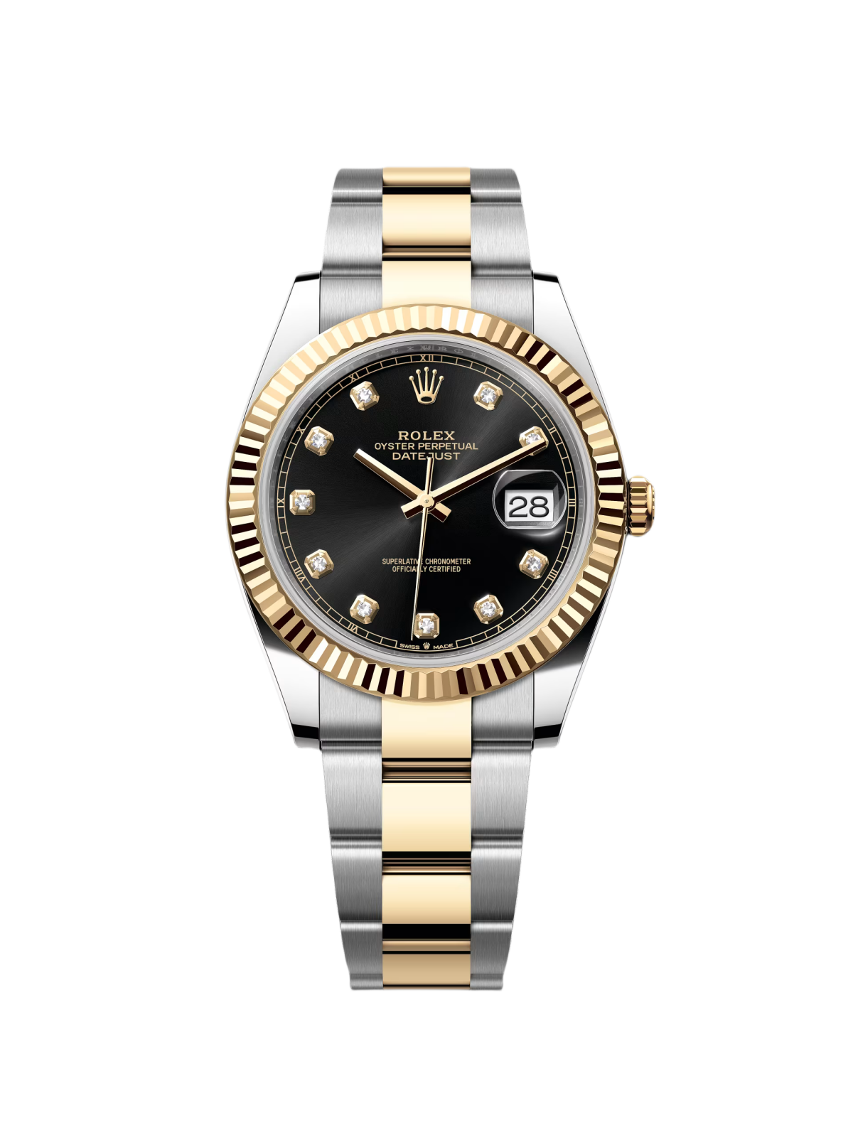 【Super Clone】ROLEX  Datejust 41mm 126333 Black Diamond Jubilee Steel and Yellow Gold Men's Watch