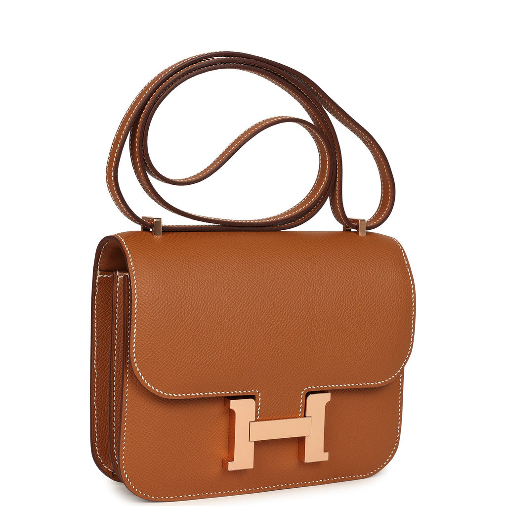 Hermès Constance 18 Gold Epsom Rose Gold Hardware
