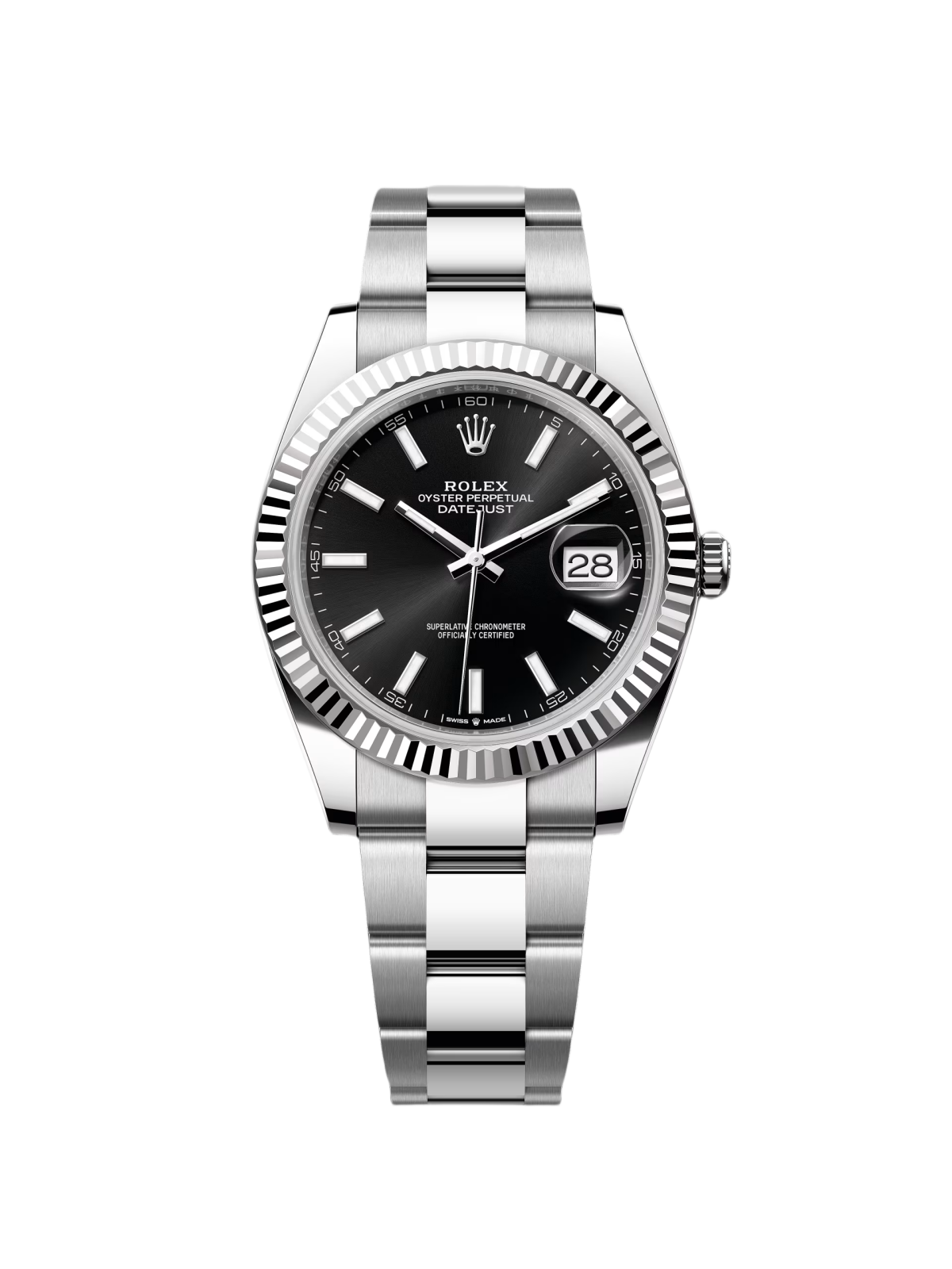 【Super Clone】ROLEX  Datejust Black Index Jubilee 41mm Stainless Steel - 126334