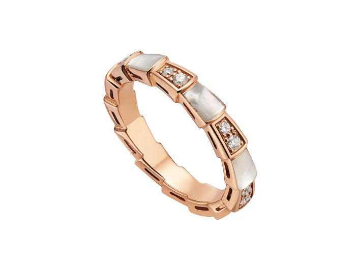 Regalia jewelrySERPENTI RING PINK GOLD DIAMOND MOP 3MM