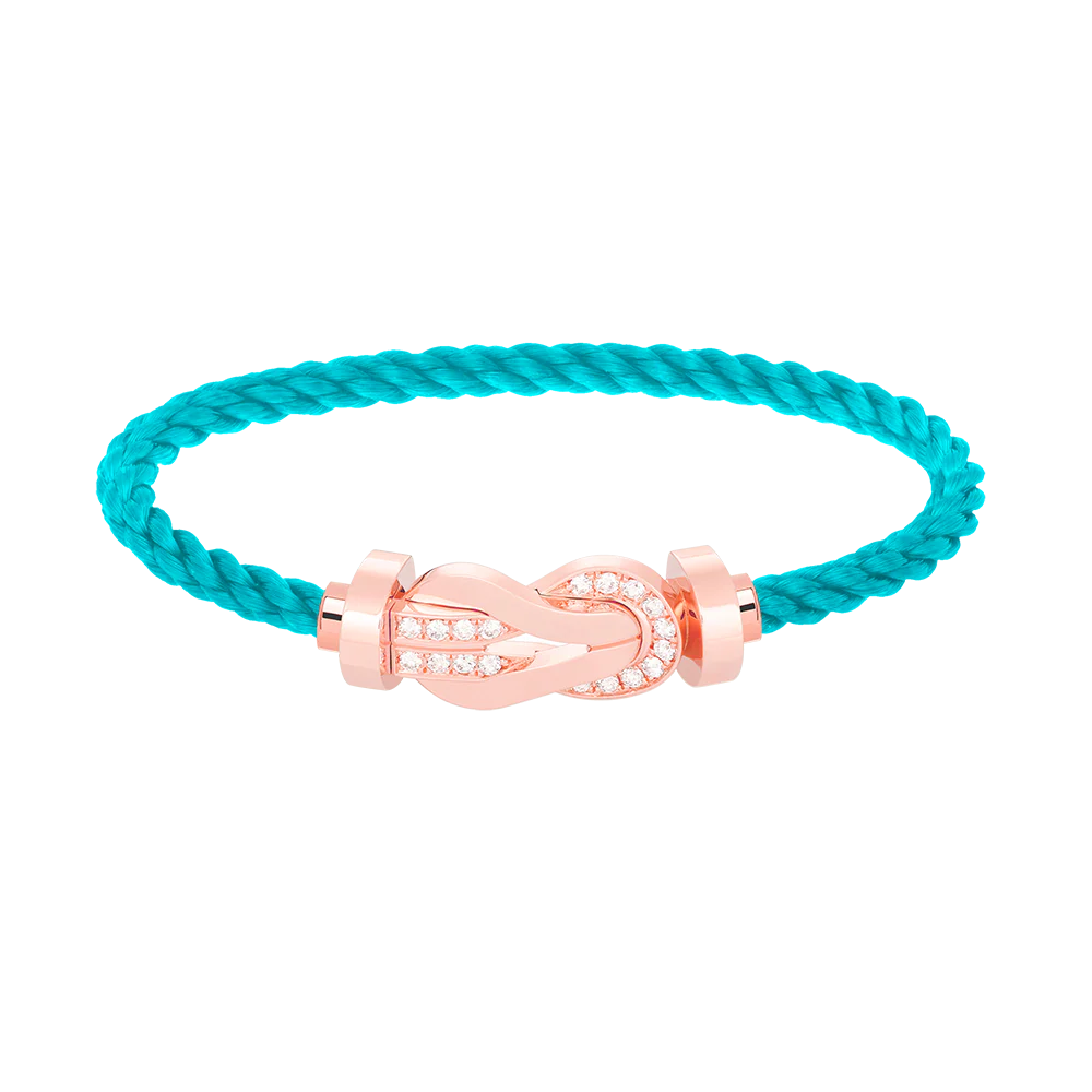 Regalia jewelryCHANCE LARGE 8 FIGURE BUCKLE HALF DIAMOND BRACELET ROSE GOLD