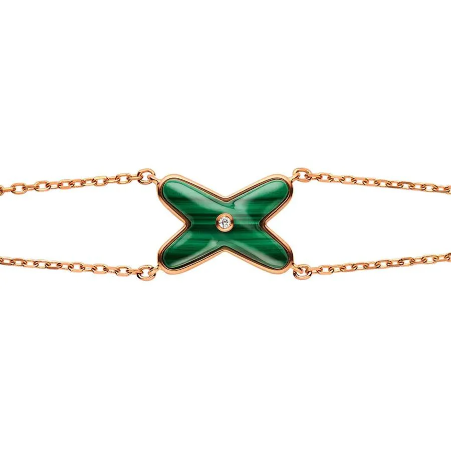 Regalia jewelryJEUX BRACELET MALACHITE PINK GOLD 1 DIAMOND