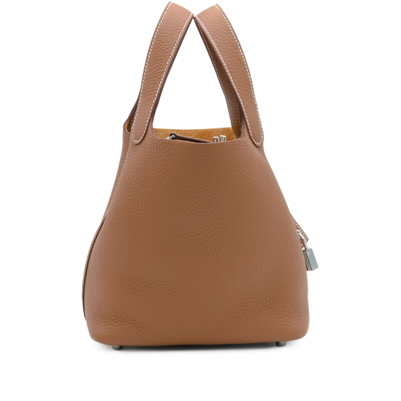 Hermès Gold Clemence Picotin Lock 18 Palladium Hardware
