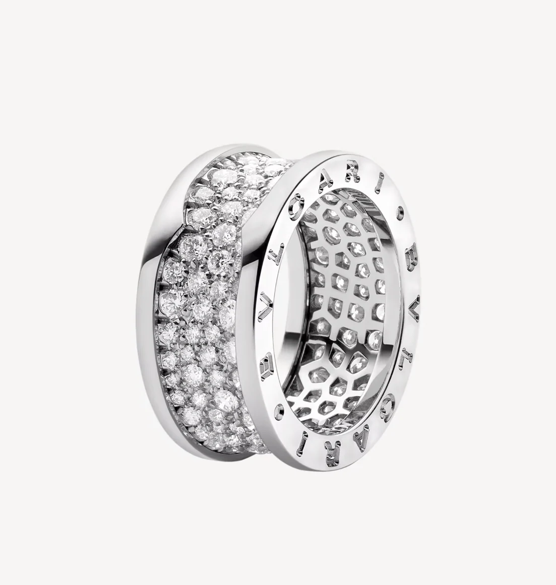 Regalia jewelryZERO 1 WITH PAVED DIAMONDS ON THE SPIRAL RING