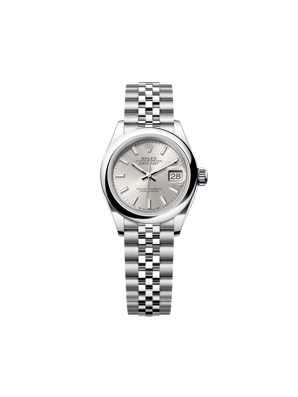 【Super Clone】ROLEX Lady-Datejust 28mm m279160 Oyster Perpetual Silver Dial Oyster Bracelet