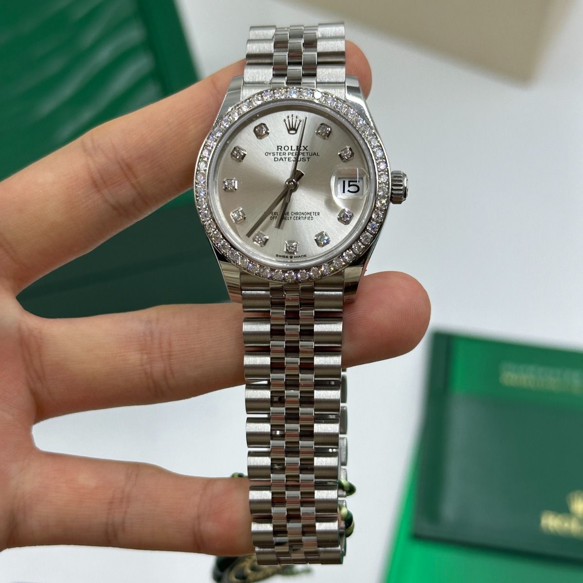 【Super Clone】ROLEX Datejust m278384RBR-0033/0034 Silver 31mm Dial Oyster Watch