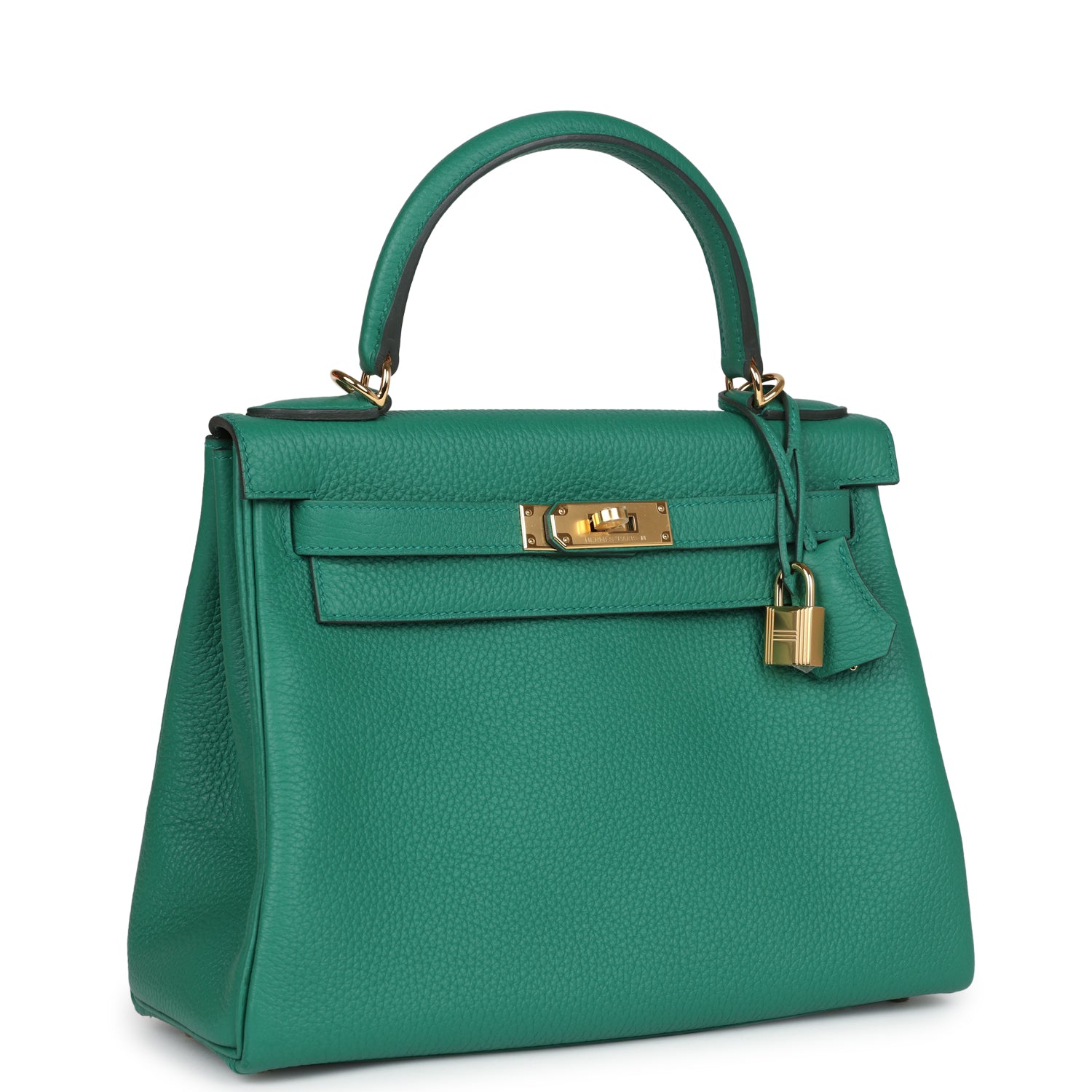 Hermès Kelly Retourne 28 Vert Vertigo Clemence Gold Hardware