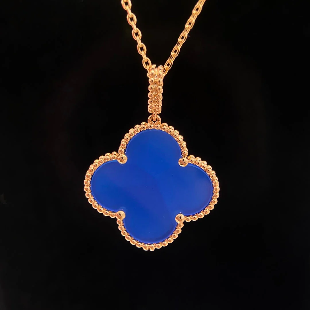 Regalia jewelryCLOVER 25MM NECKLACE TURQUOISE ROSE GOLD