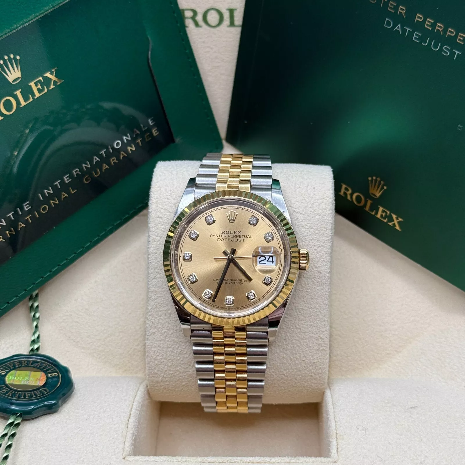 【Super Clone】ROLEX  Datejust 36mm 126233 Champagne Dial Jubilee Bracelet Watch