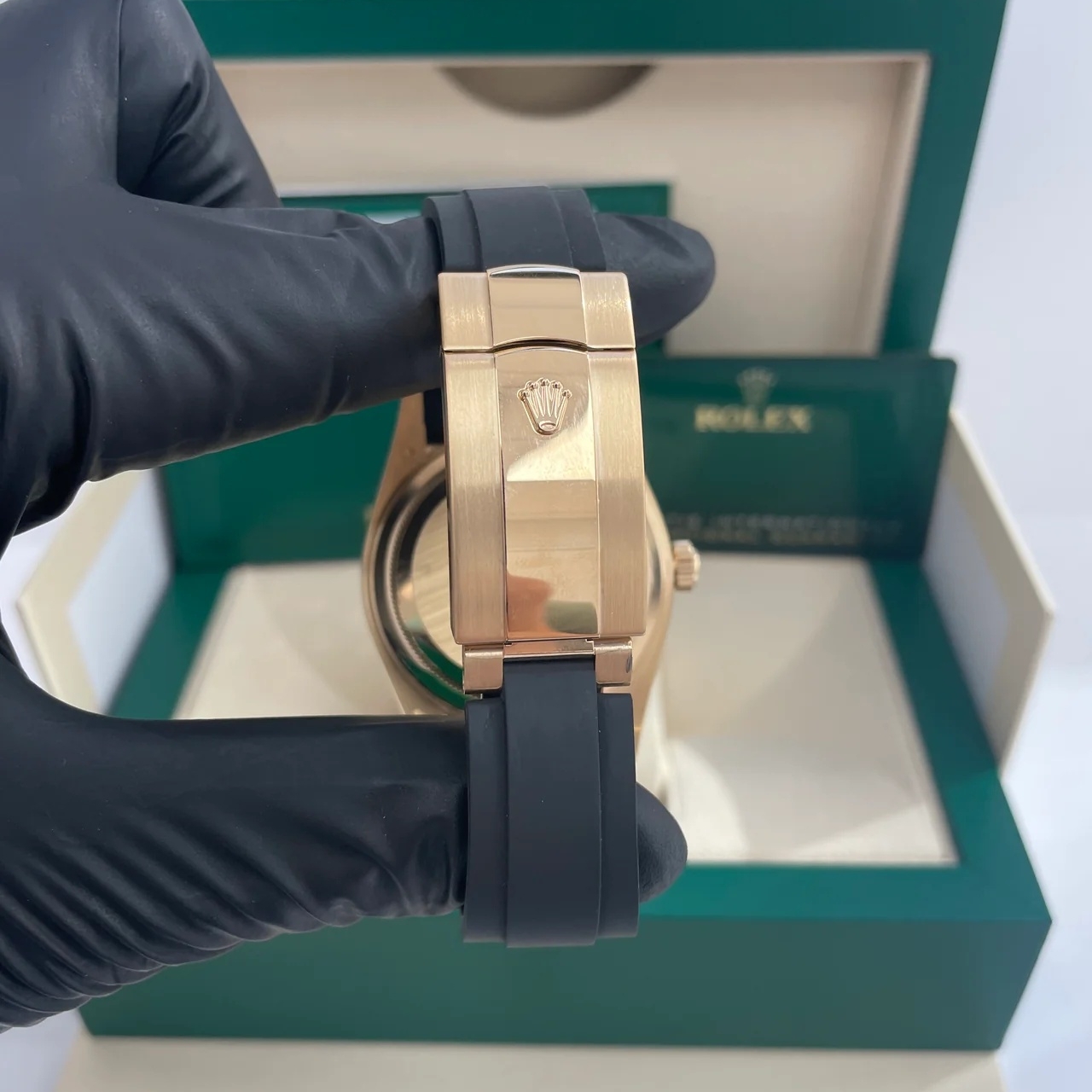 【Super Clone】ROLEX  Sky-Dweller 42mm Yellow Gold White Dial Oysterflex - 336238