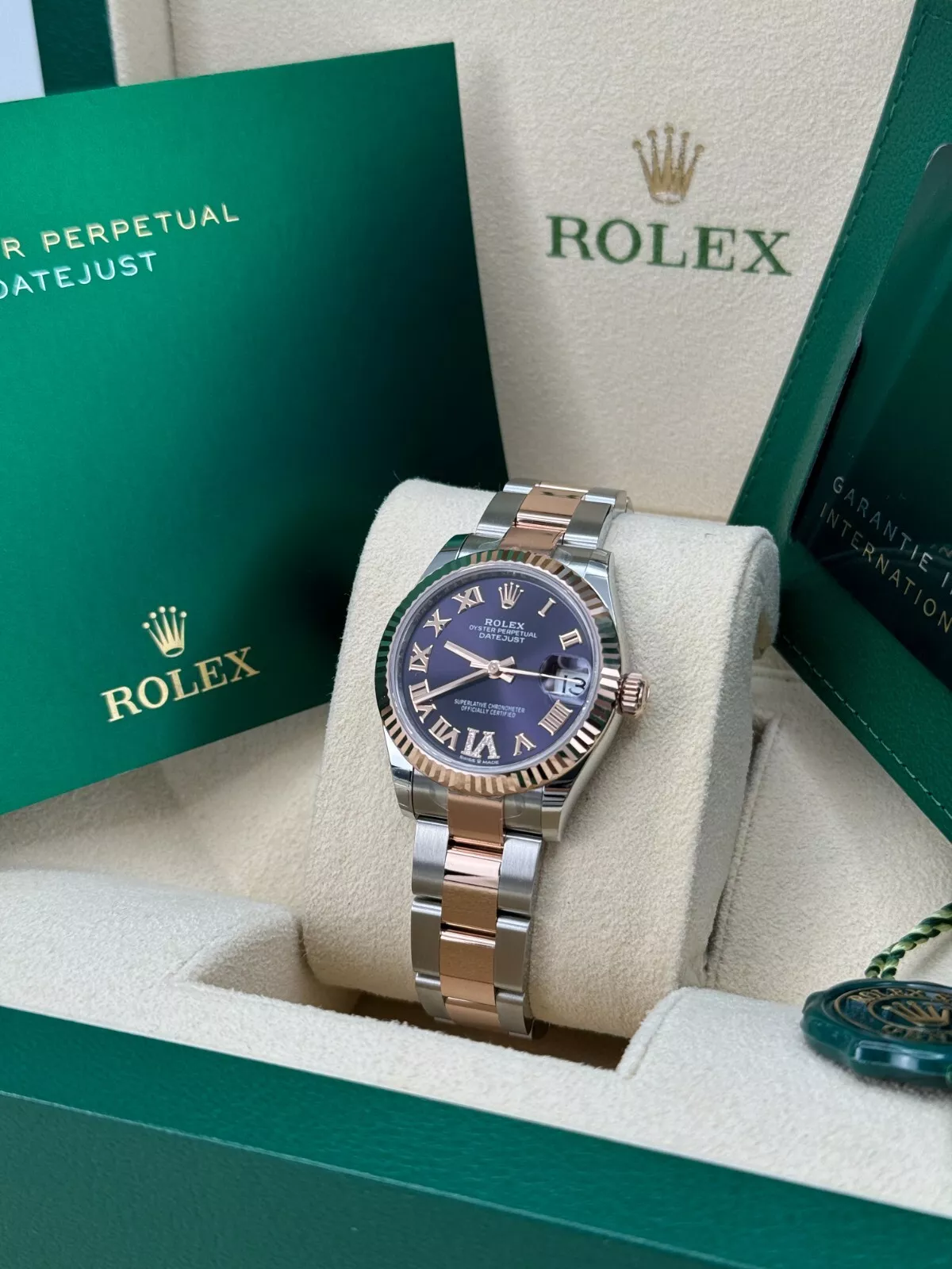 【Super Clone】ROLEX Datejust m278271-0019/0020 Aubergine 31mm Dial Oyster Bracelet Watch