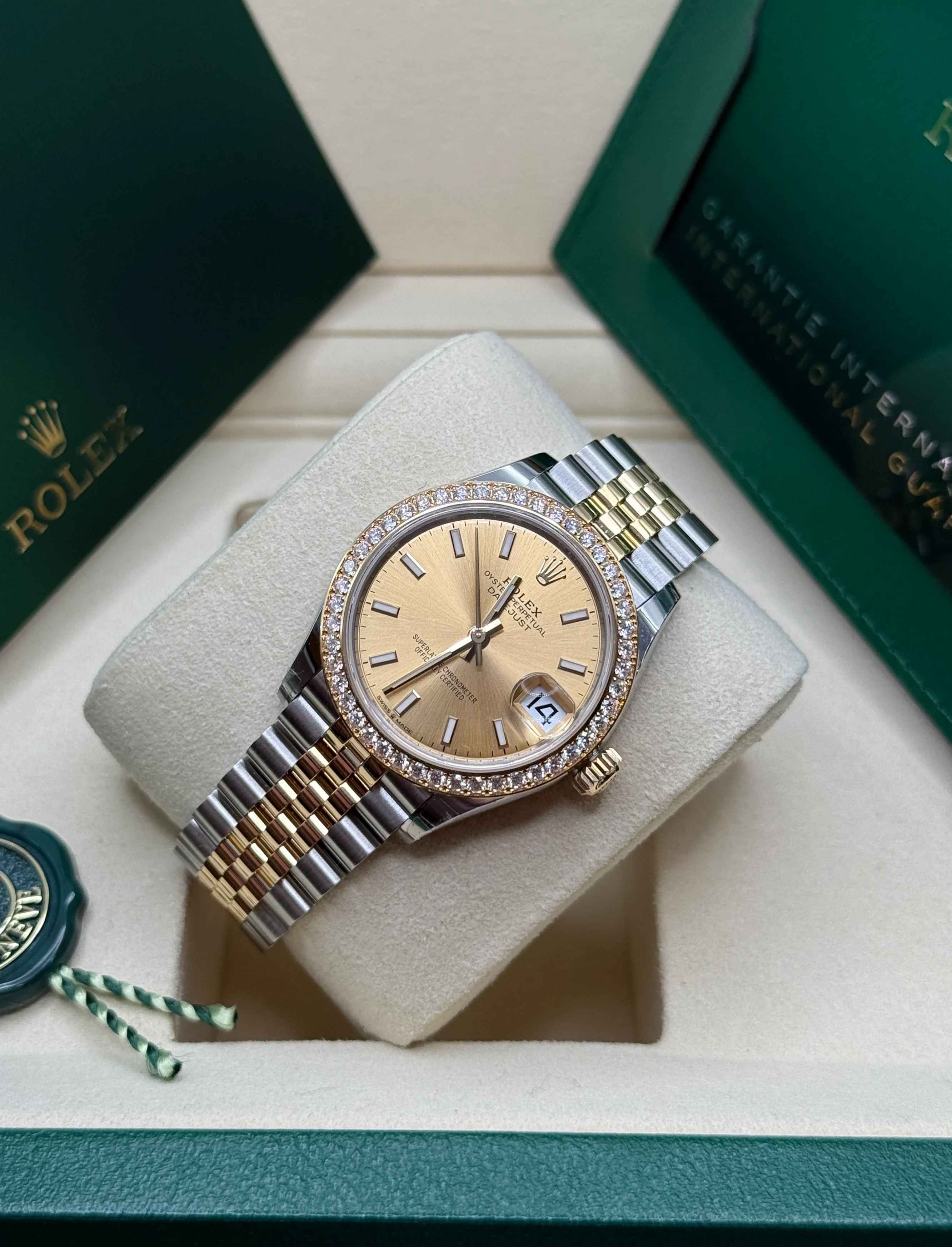 【Super Clone】RLX Datejust m278383-0013/0014  31mm Champagne Dial Oyster Bracelet