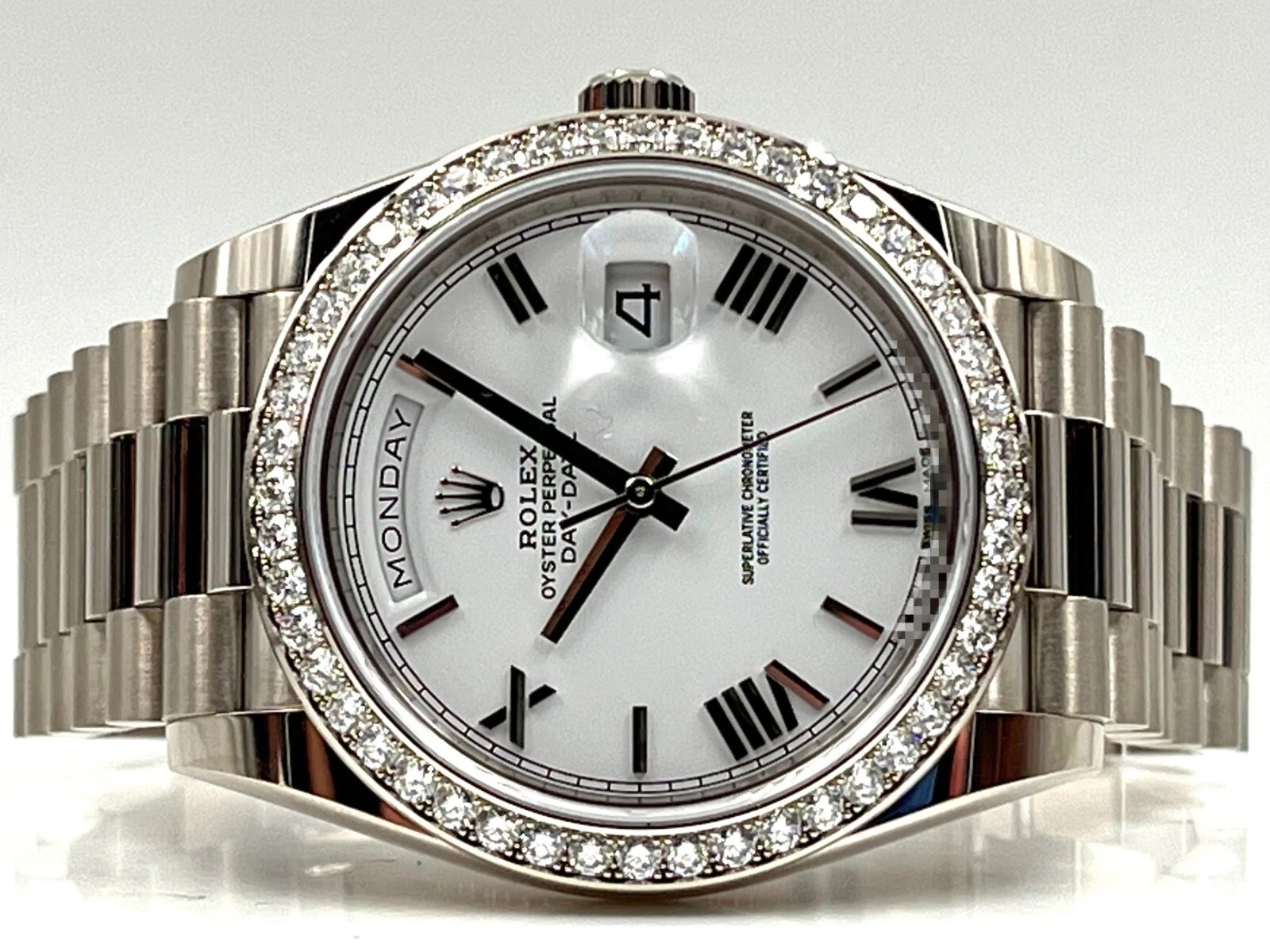 【Super Clone】ROLEX  Day-Date 40mm 228349RBR-0039 White Dial President Bracelet