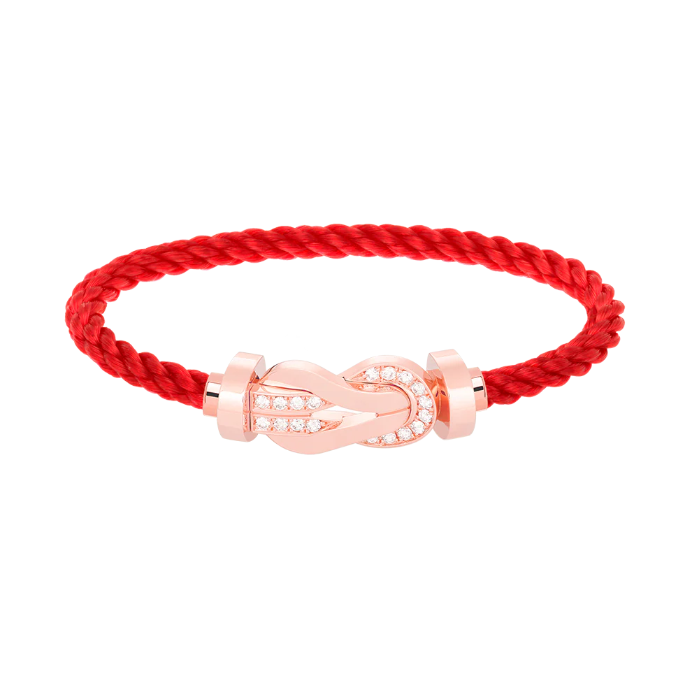 Regalia jewelryCHANCE LARGE 8 FIGURE BUCKLE HALF DIAMOND BRACELET ROSE GOLD