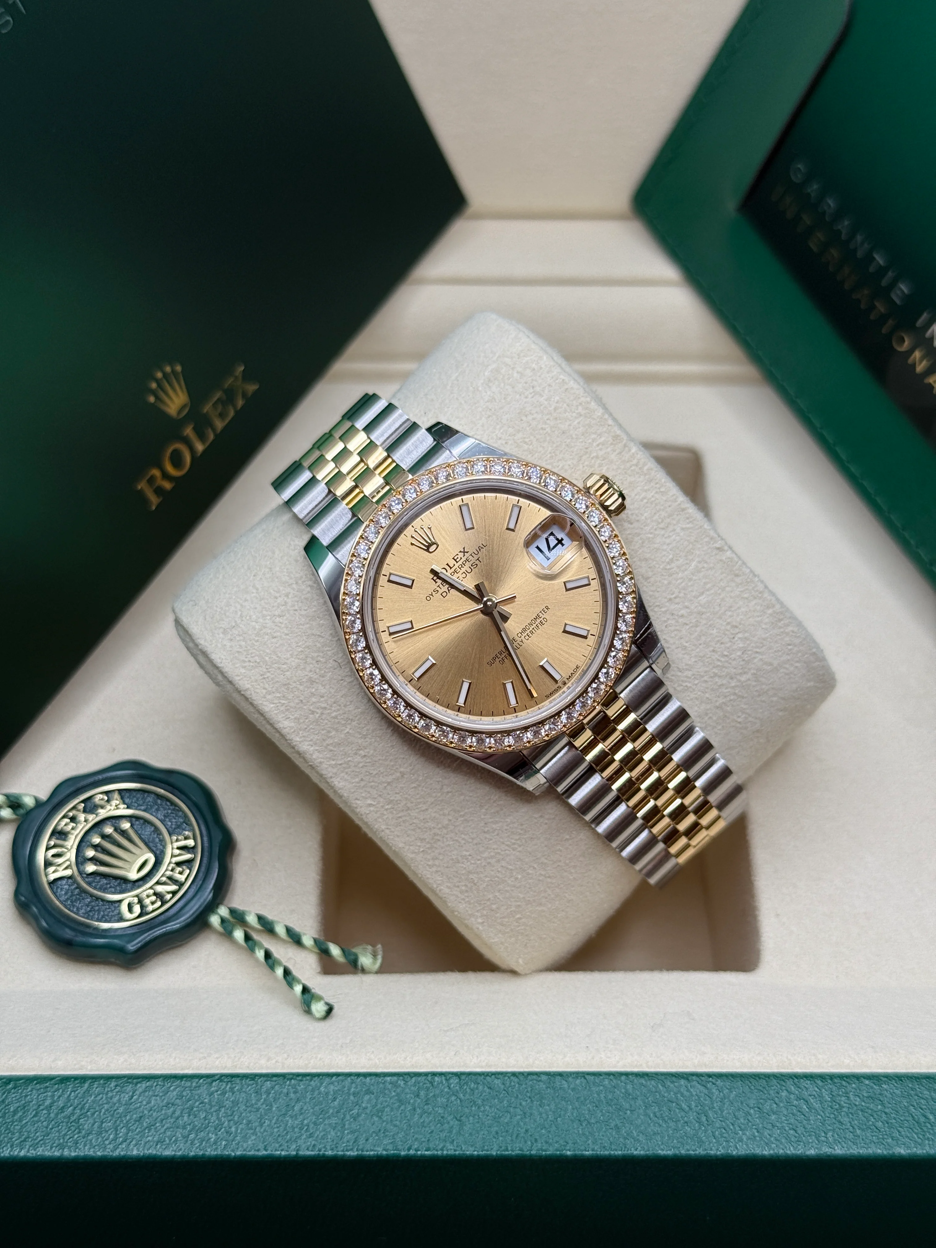 【Super Clone】RLX Datejust m278383-0013/0014  31mm Champagne Dial Oyster Bracelet