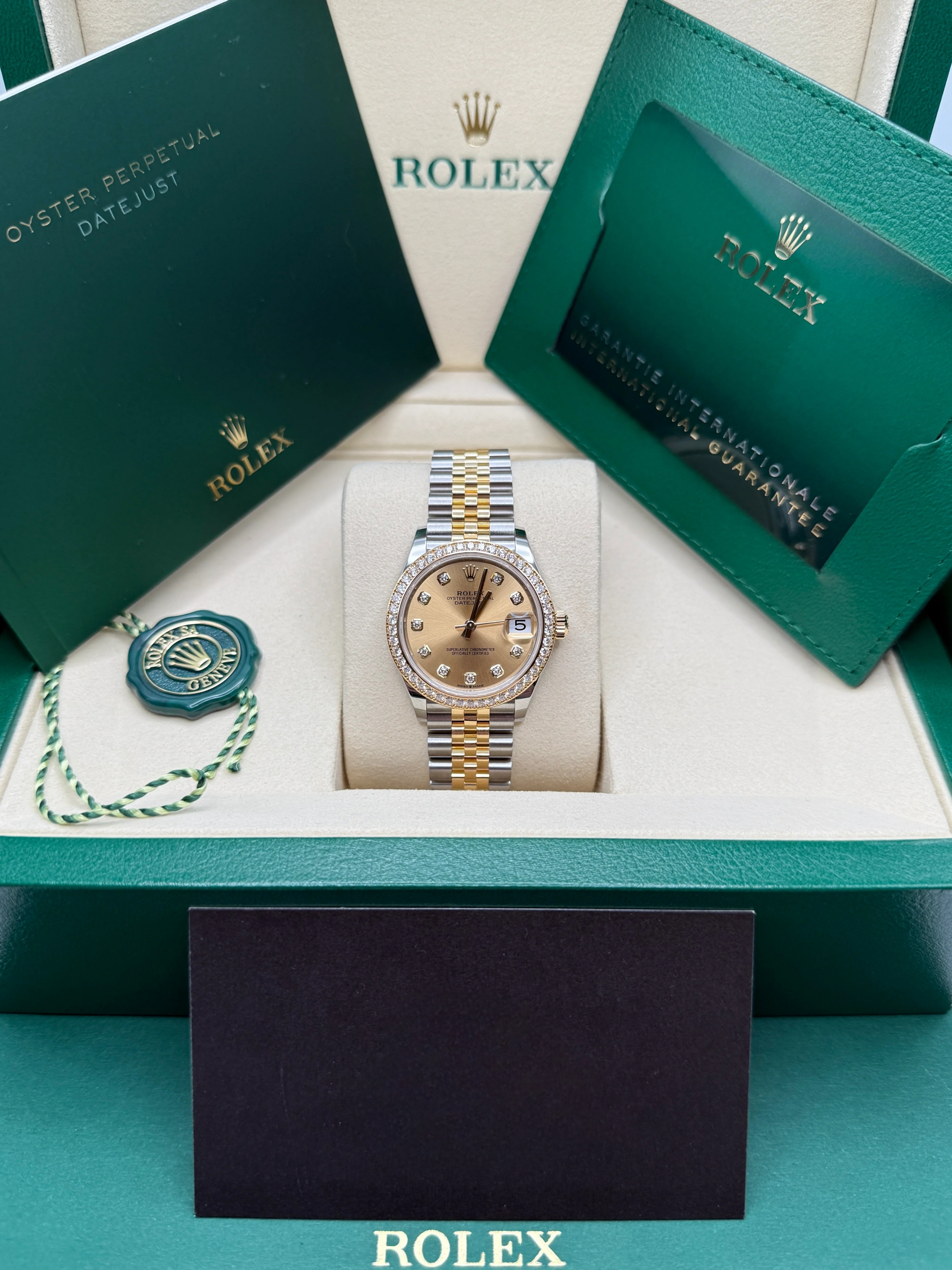 【Super Clone】RLX Datejust m278383-0025/0026 31mm Champagne Dial Oyster Bracelet