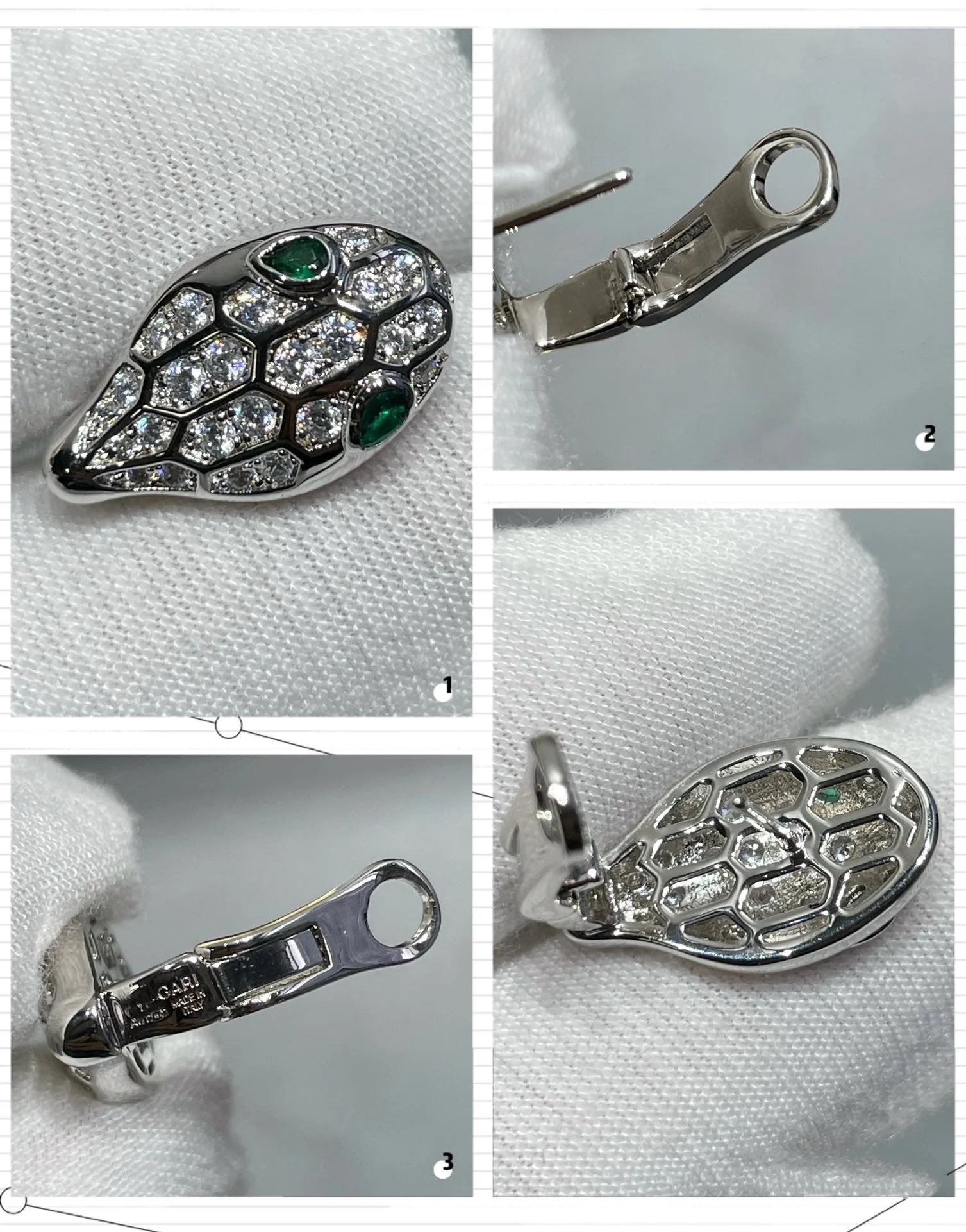 Regalia jewelrySERPENT DIAMOND STUD EARRINGS