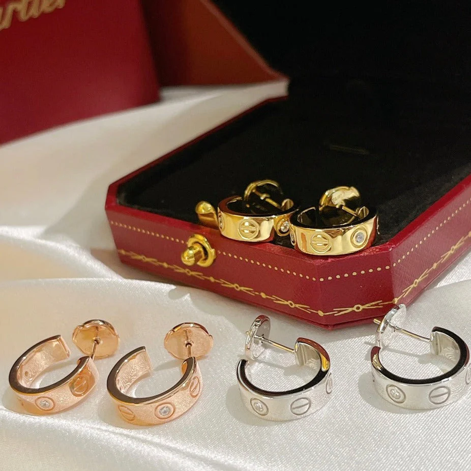 Regalia jewelryLOVE EARRINGS 5.7MM 2 DIAMONDS