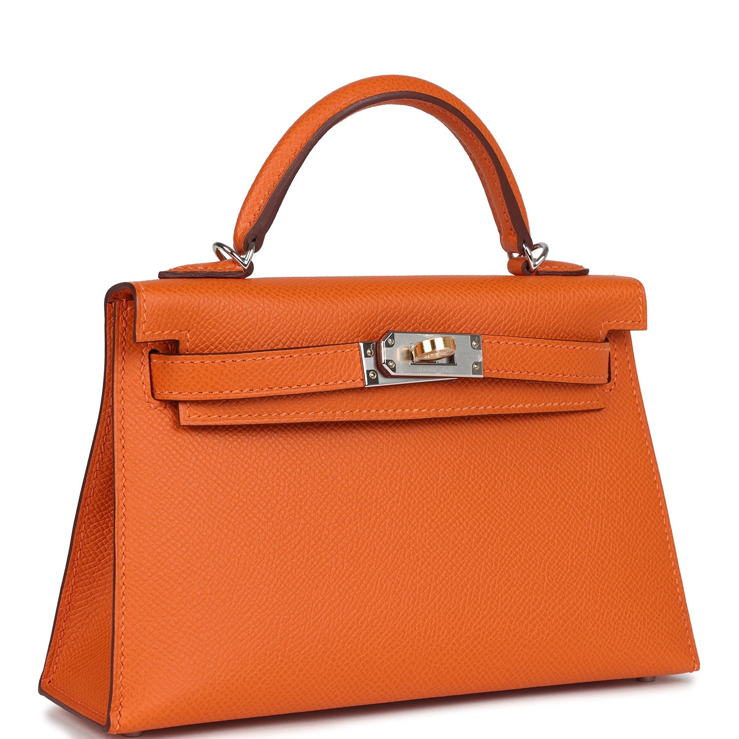 Hermès Kelly Sellier 20 Orange Epsom Electrum Hardware